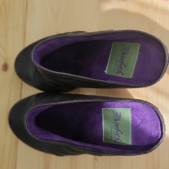 New Blowfish Malibu Brown Leather Heeled Slouch Mule Clogs 8.5 - Picture 6 of 16